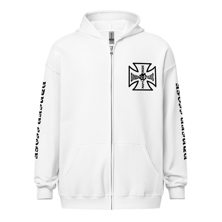 DANGER CLOSE IRON CROSS ZIP UP HOODIE product image (2)