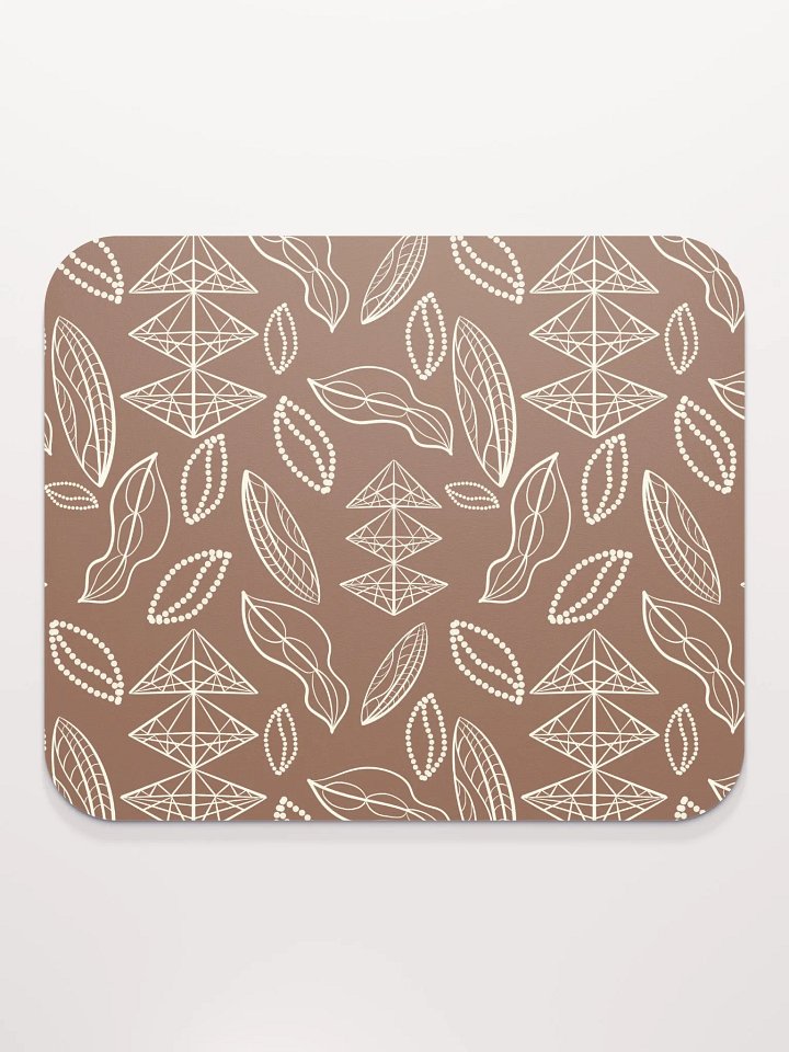 El Yunque Brew Bliss: Abstract Coffee Bean Earthy Mousepad product image (2)