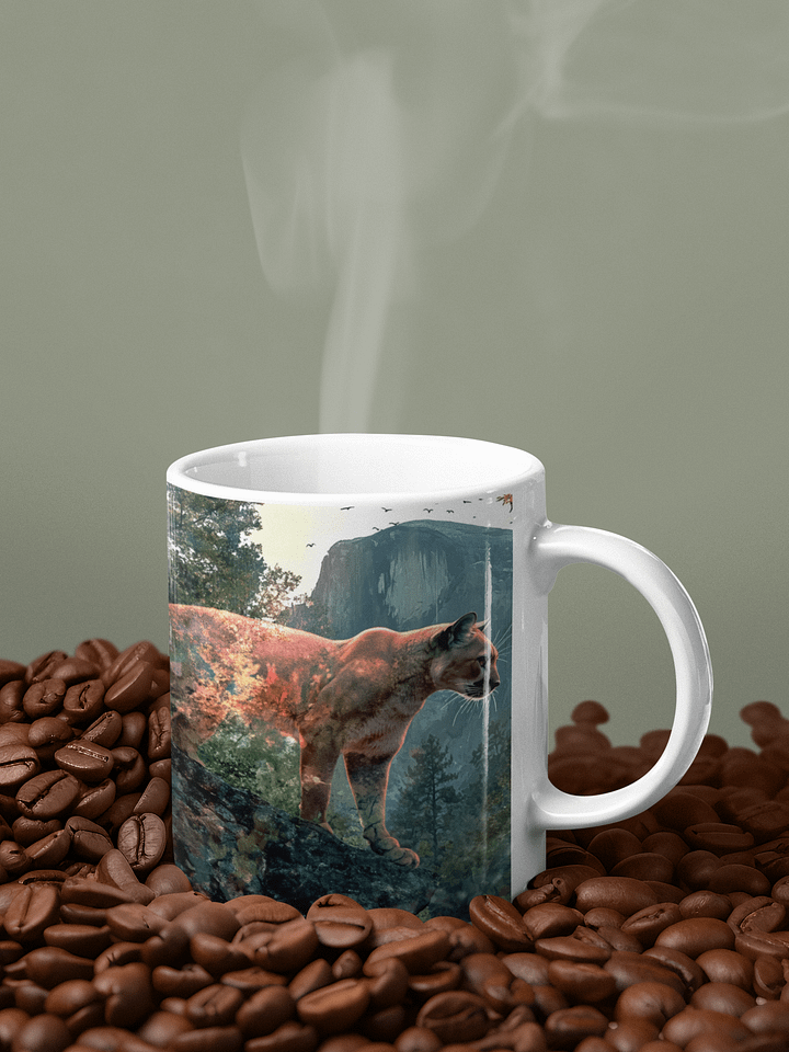Mountain Lion, White Glossy Mug product image (2)