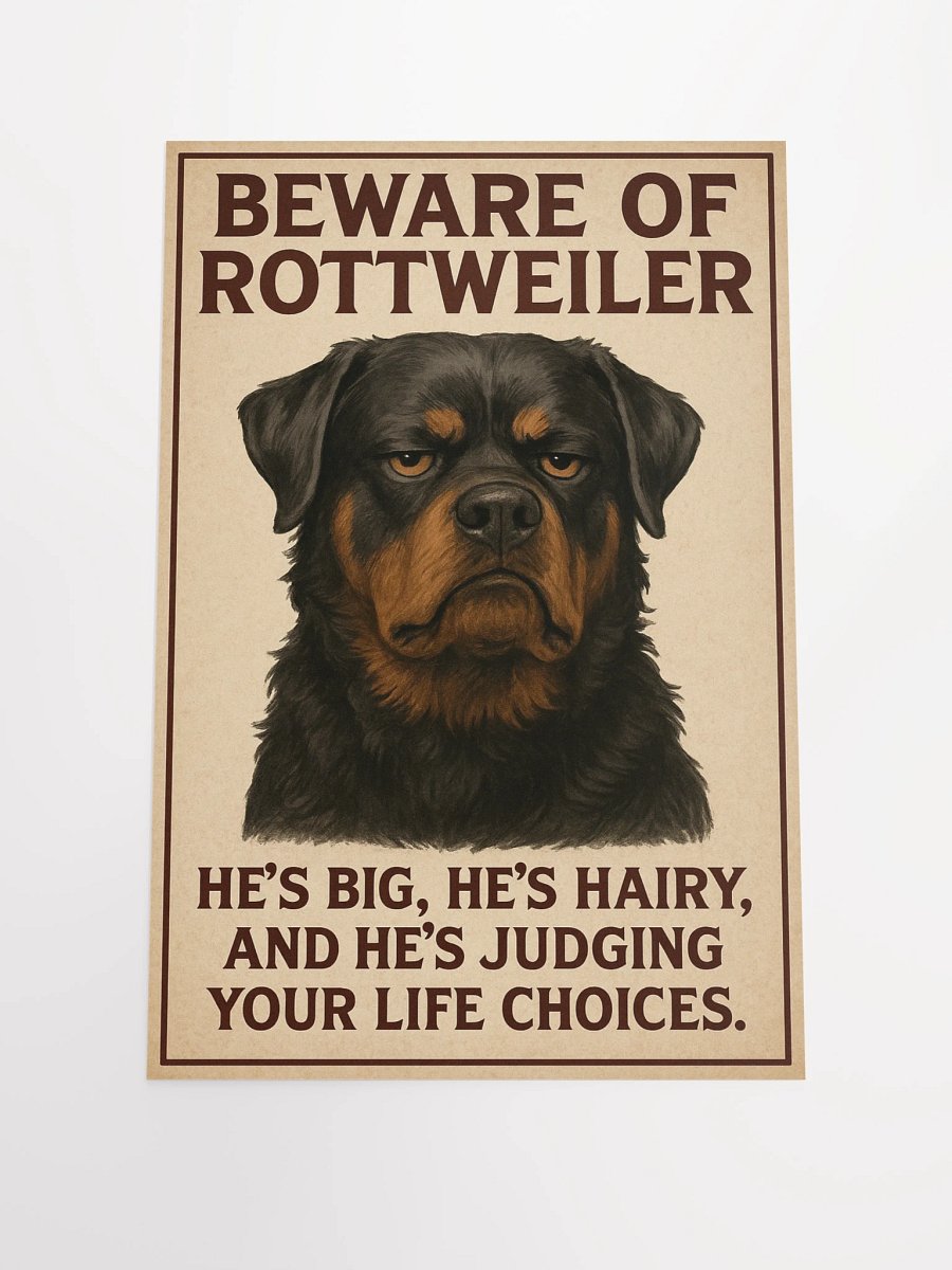 Beware of Rottweiler: He’s big, he’s hairy, and he’s judging your life choices. product image (1)