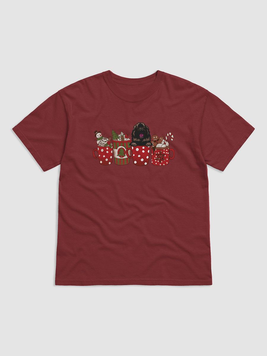 Cute Newfoundland Dog in a Christmas Cup T-Shirt | Funny Christmas Pup in a Cup product image (4)