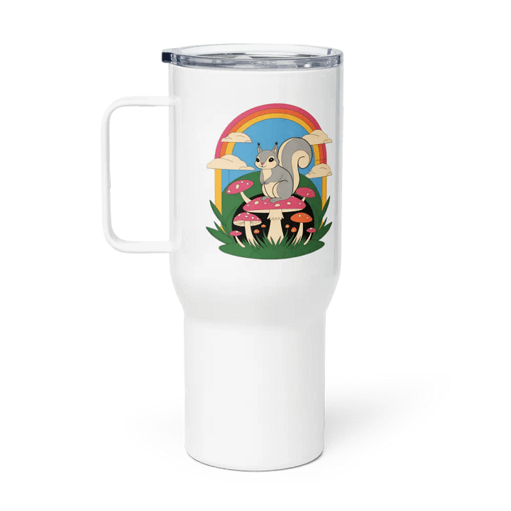Rainbow Squirrel Adventure Travel Mug product image (1)