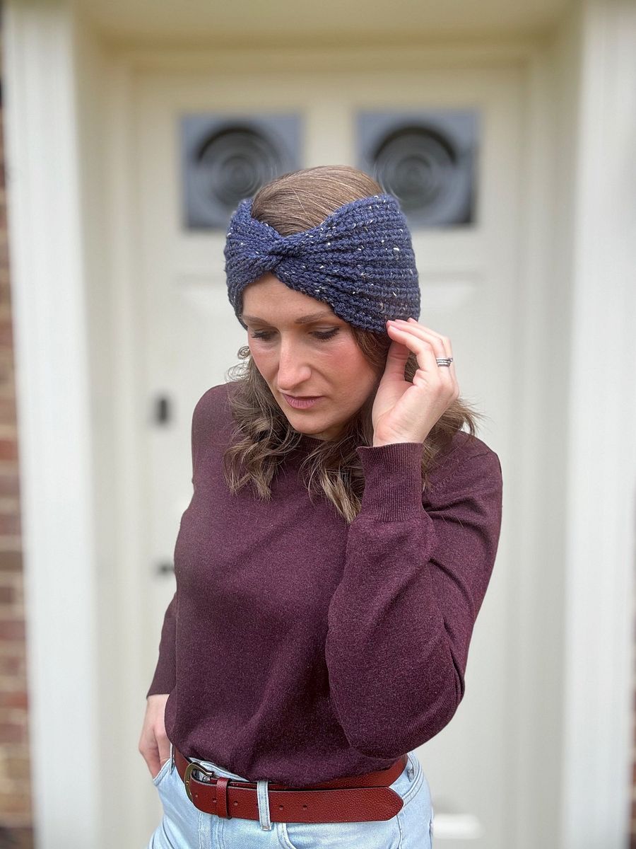 Easy Tweedy Crochet Ear Warmer Pattern PDF product image (9)