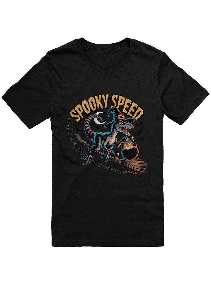 Spooky Speed Dino Witch T-Shirt product image (1)