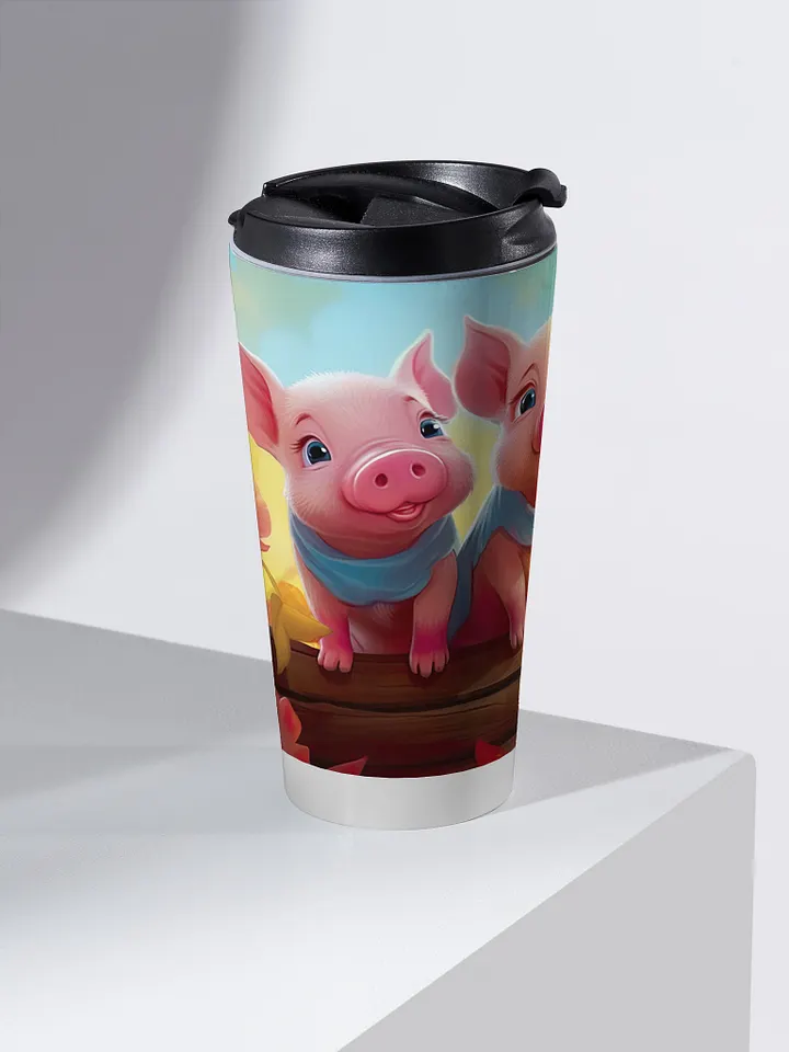 Cheerful Piglets Stainless Steel Travel Mug product image (2)