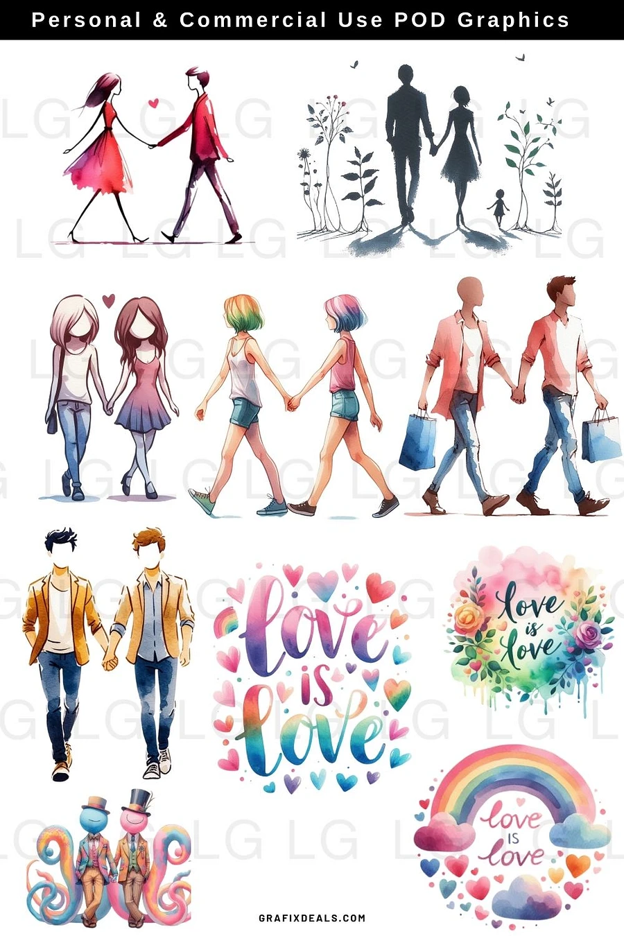 Love is in the Air! Epic Couples Print on Demand Trends Niche Guide plus 45 x Graphics for Zazzle Creators - Commercial Use Clipart product image (5)