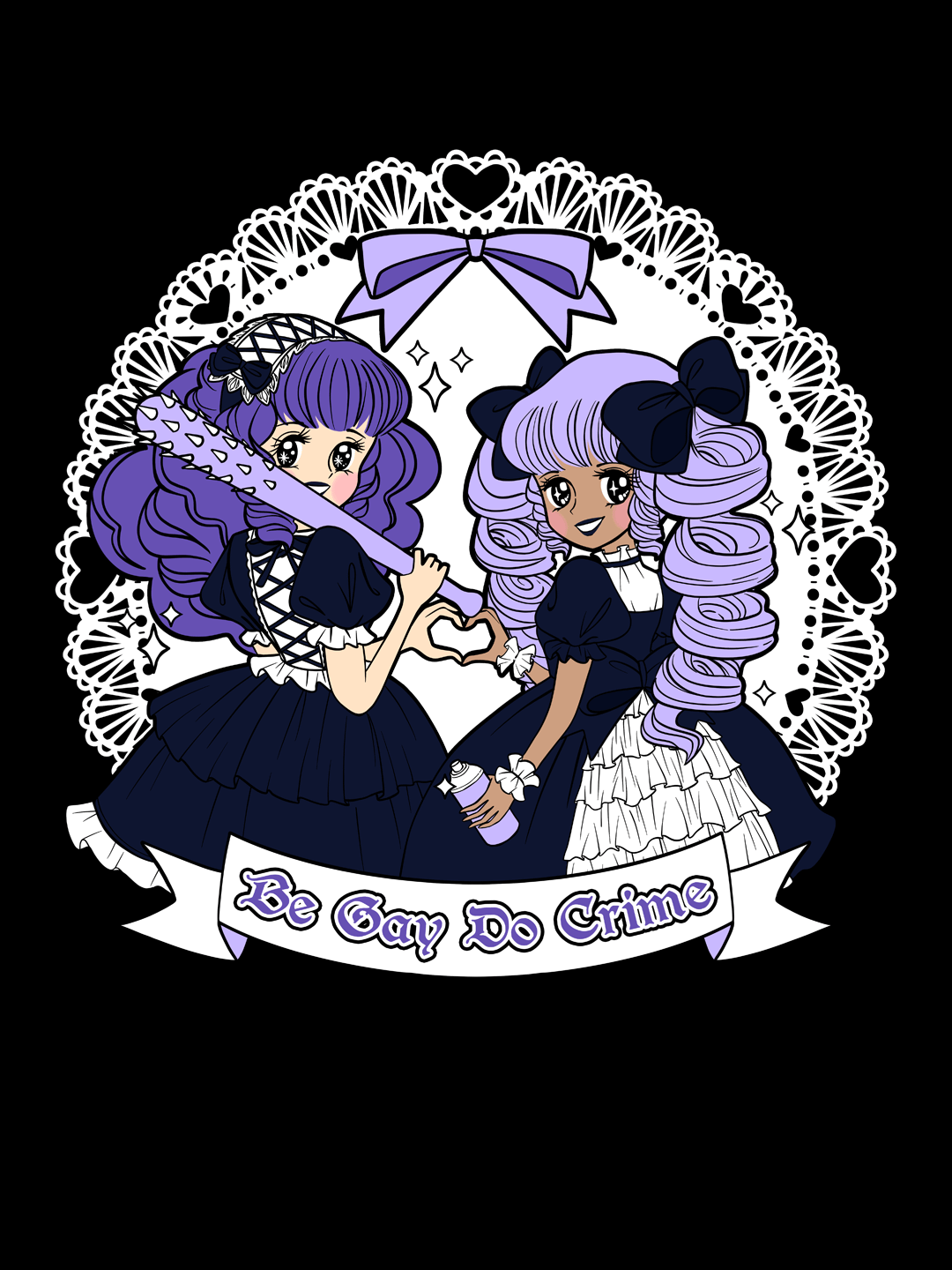 𝑬𝑼⧸𝑼𝑲 Be Gay Do Crime (Pastel Goth) organic cotton t-shirt product image (3)