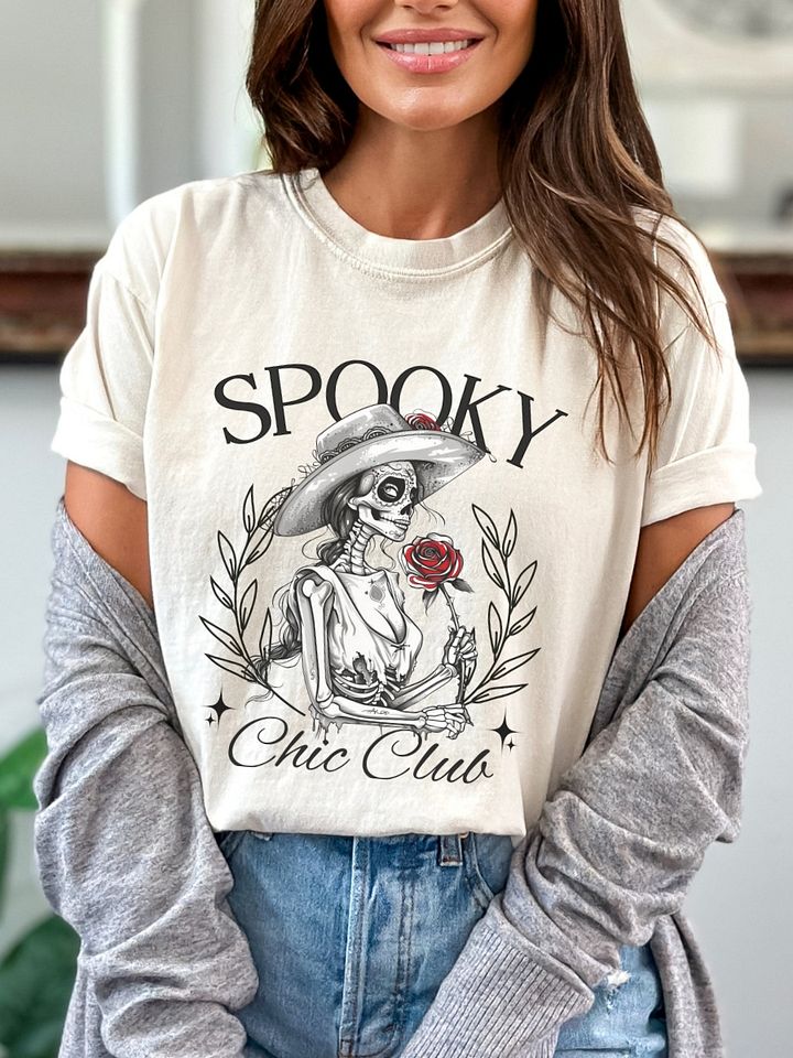 Retro Halloween Spooky Chic Club Girls Night Out Matching T-Shirts product image (33)