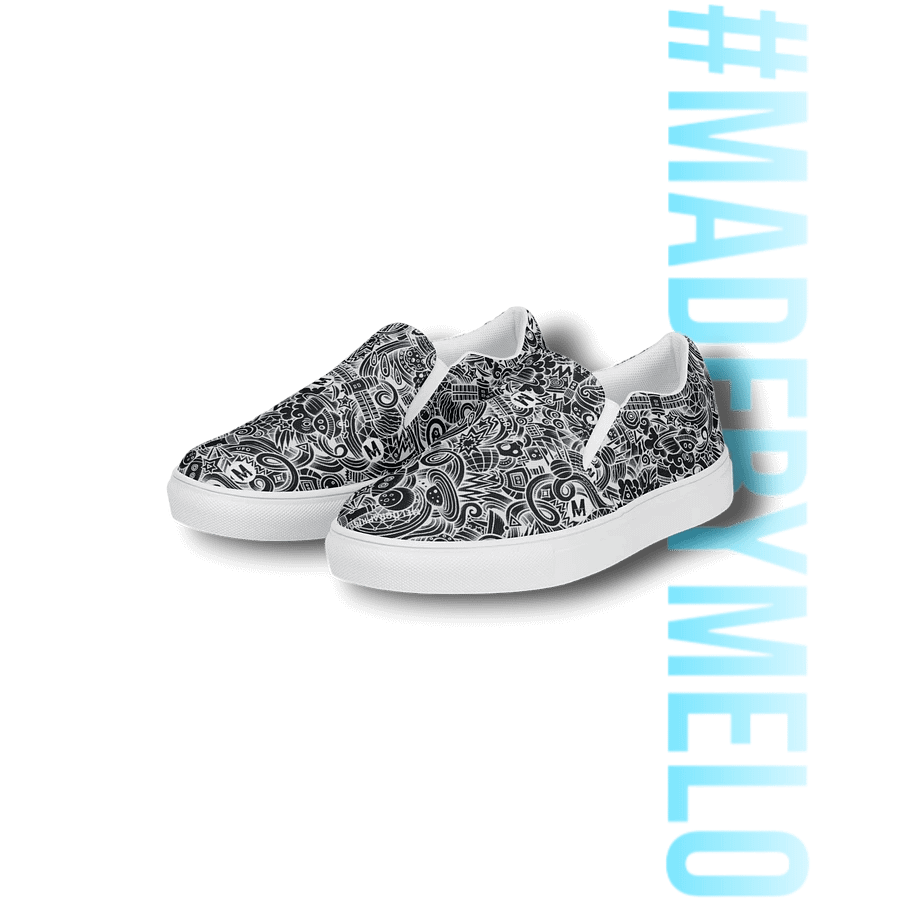 Dark Space Scribble - Men's Slip-ons | #MadeByMELO product image (5)