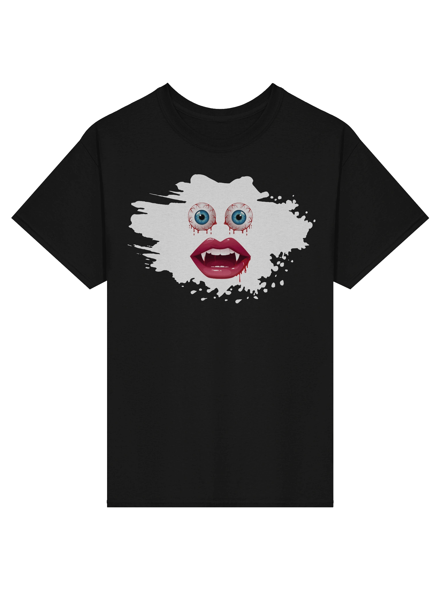 Vampy Vibes Dripping Eyes (White) T-Shirt product image (6)