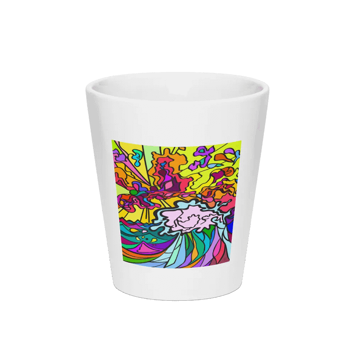 Vibrant Movement Latte Mug – Wave at Sunset product image (1)