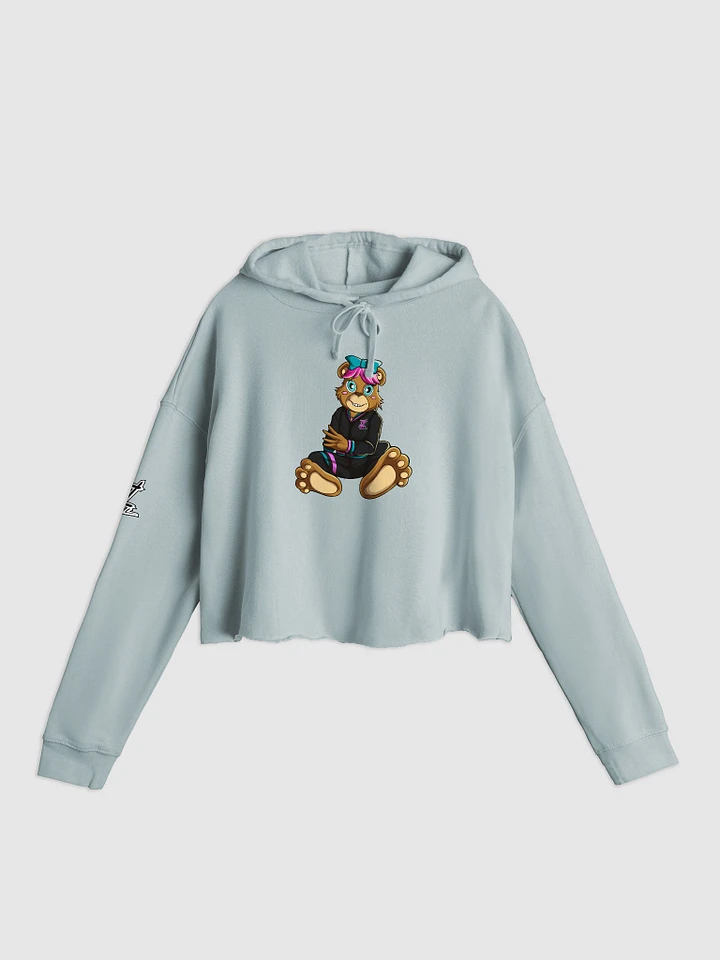 Sitting Girl Bear Independent Trading Co. Women’s Lightweight Cropped Hoodie product image (1)
