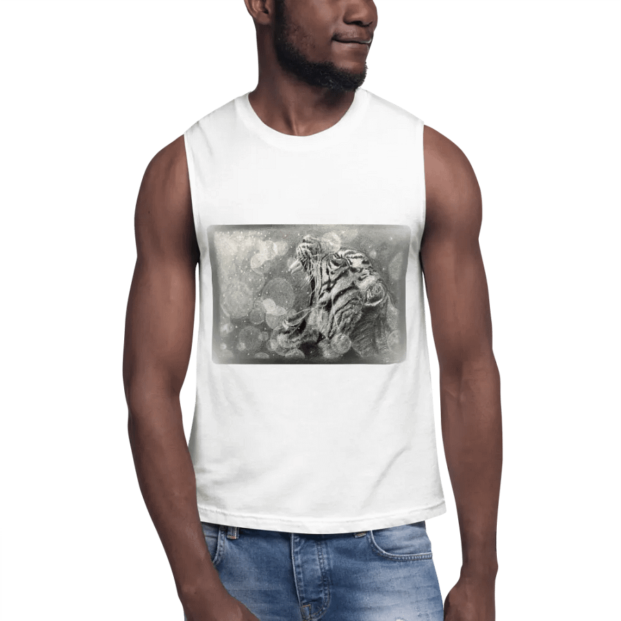 Nashīnasu - Roaring Tiger White Muscle Tank product image (6)