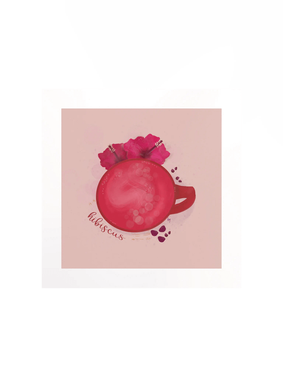 Hibiscus Herbal Tea Matte Poster - Pink product image (3)