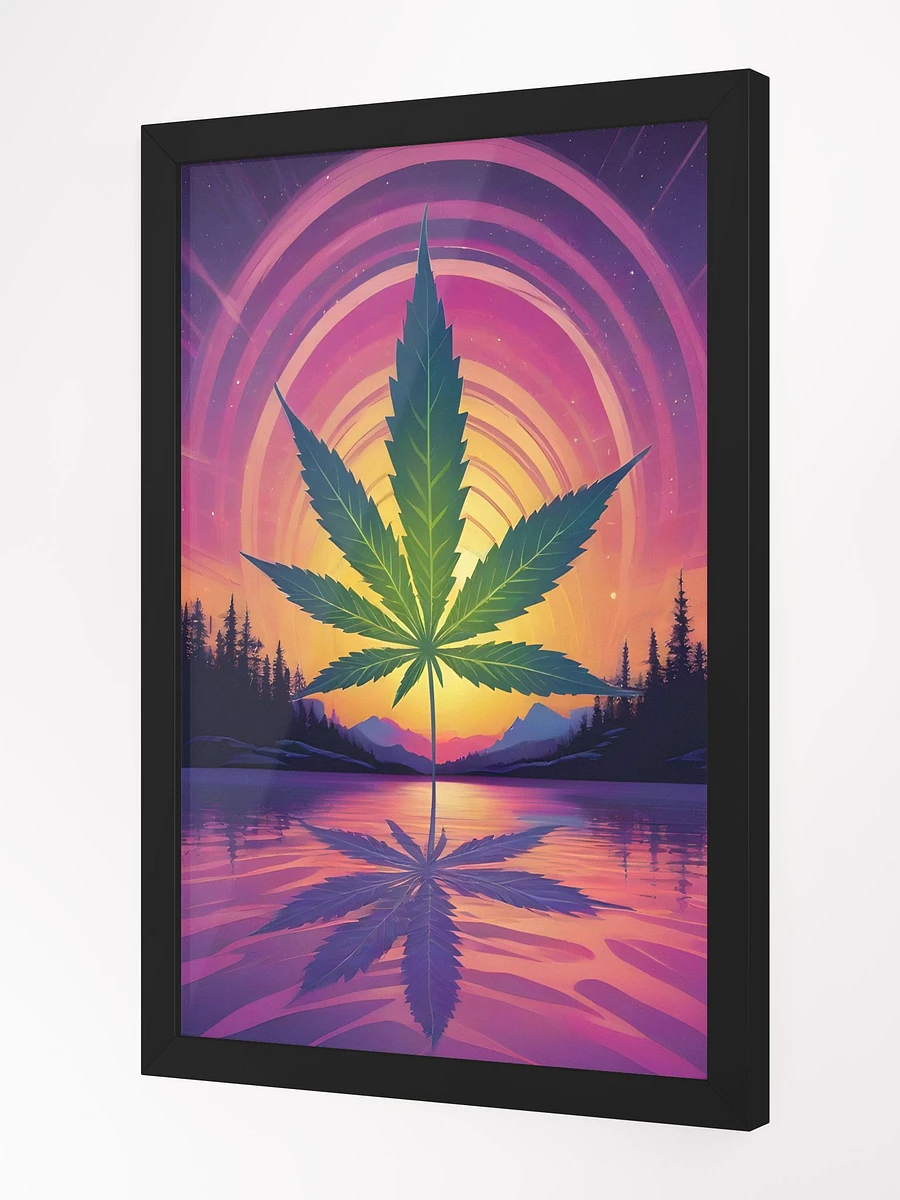 Cannabis Leaf Sunset Framed Poster product image (3)