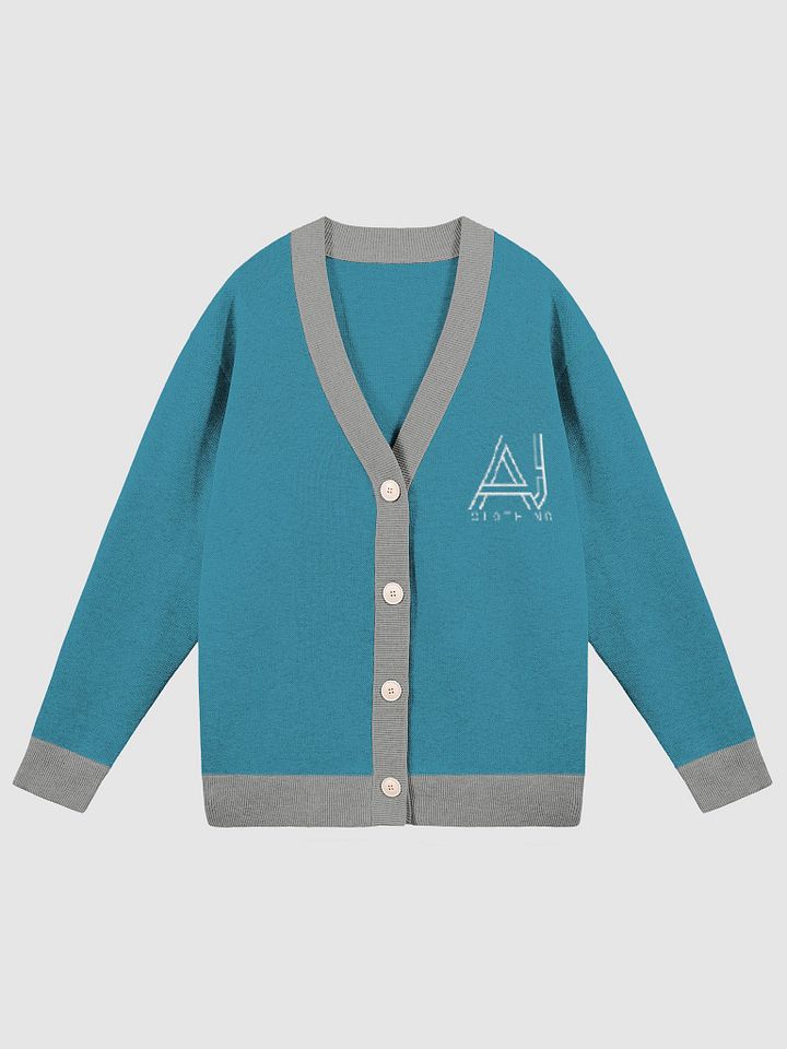 Ladies Cardigan Cyan and Grey product image (1)