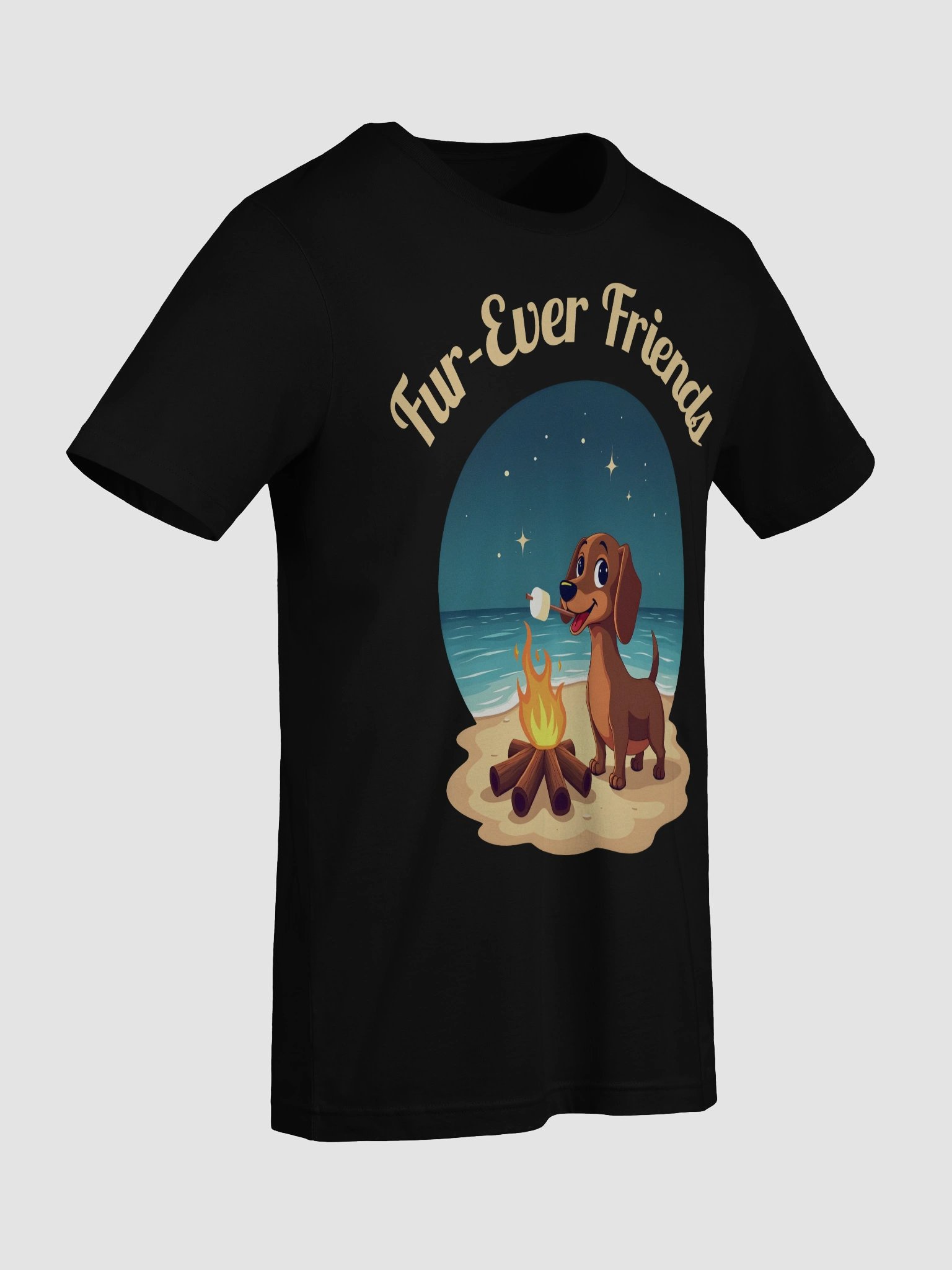 Fur-Ever Friends – Dachshund Beach Campfire Tee product image (9)