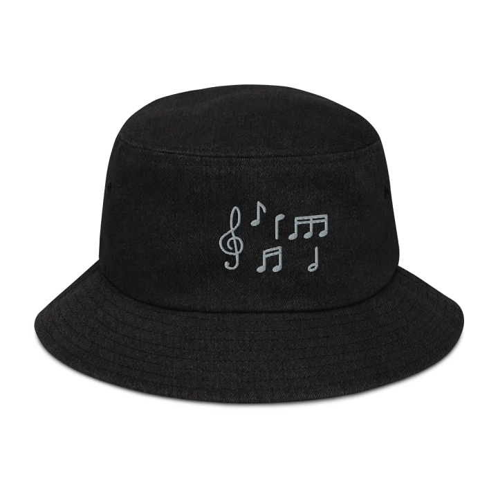 "Musical Notes" Embroidered Denim Bucket Hat product image (1)