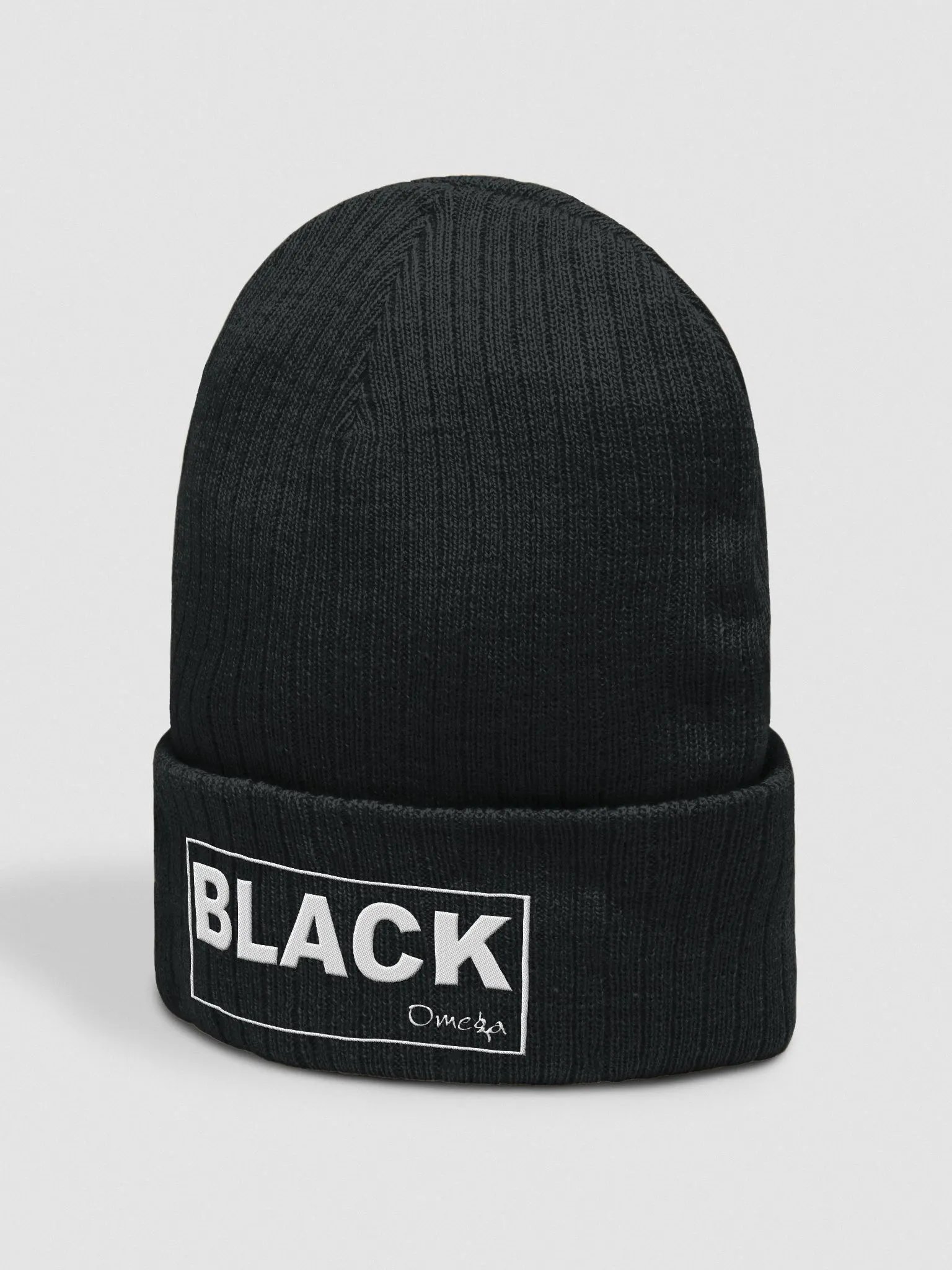 Black By Omega - White | Ribbed Knit Beanie product image (2)