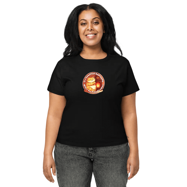 Cozy Cat - In a Committed Relationship with YouTube Fireplace | High Waisted Tee product image (2)