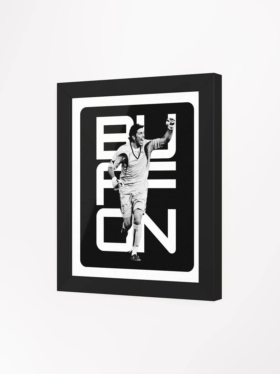 Gianluigi Buffon BW Italy Name Art Framed Print product image (2)