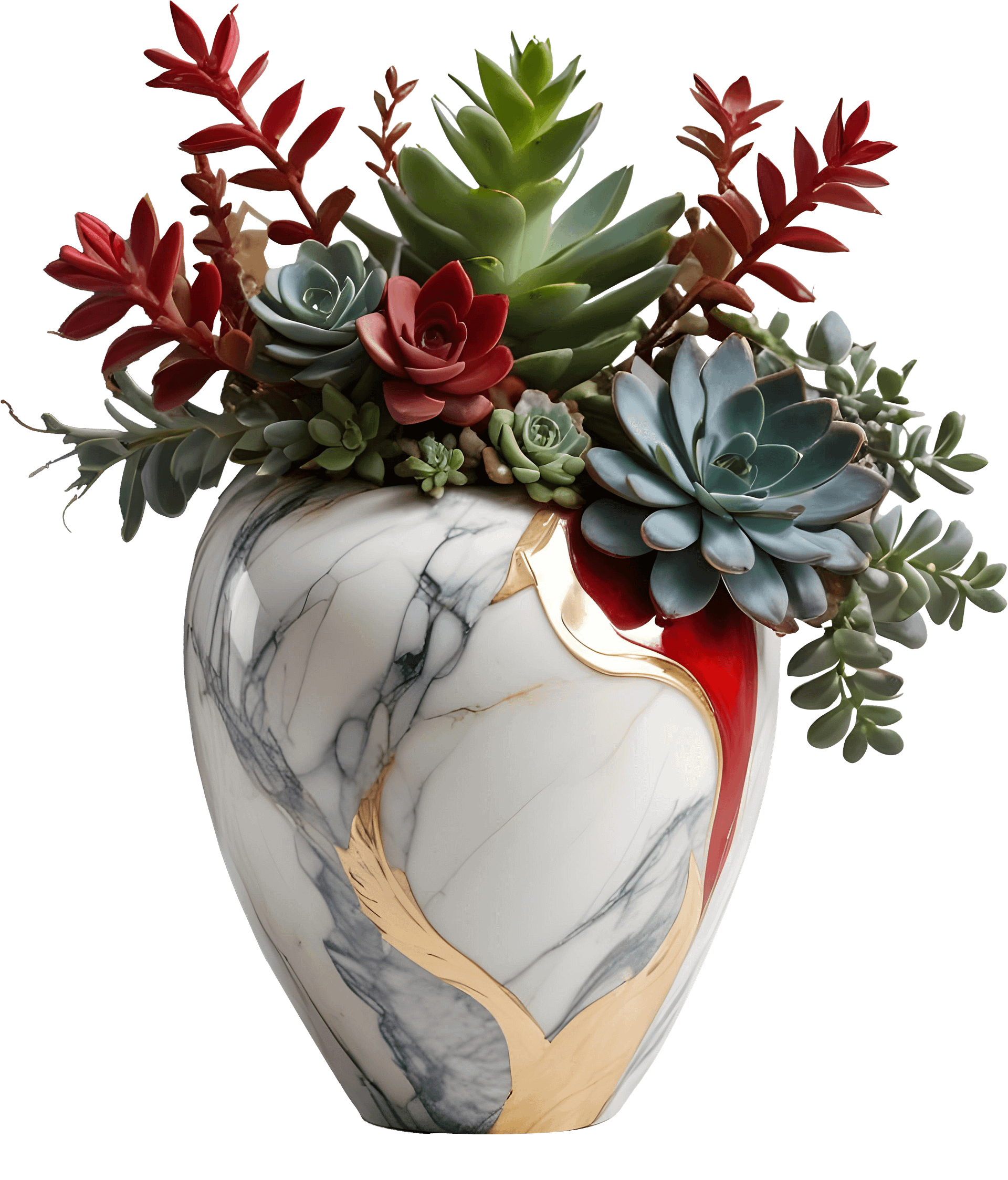 Scarlet Grace Vase – Marble Eternal Shabby Chic PNG product image (1)