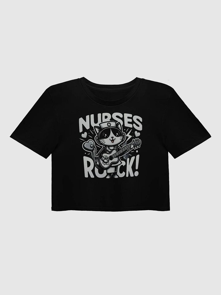 Nurse Rockstar Cat Women's Crop Top product image (3)