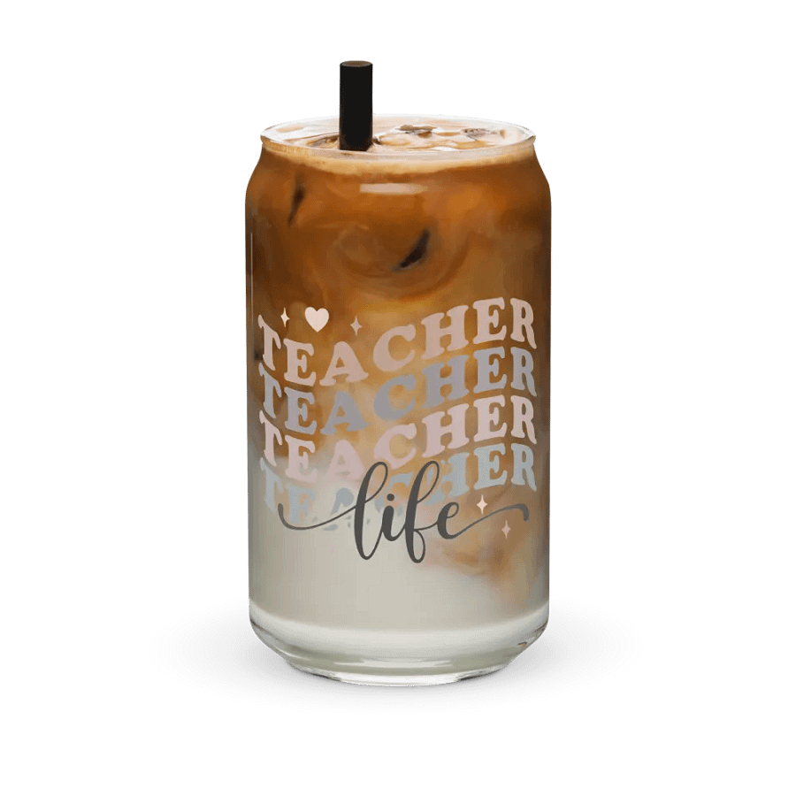 Teacher Life Pastel Can Glass product image (5)