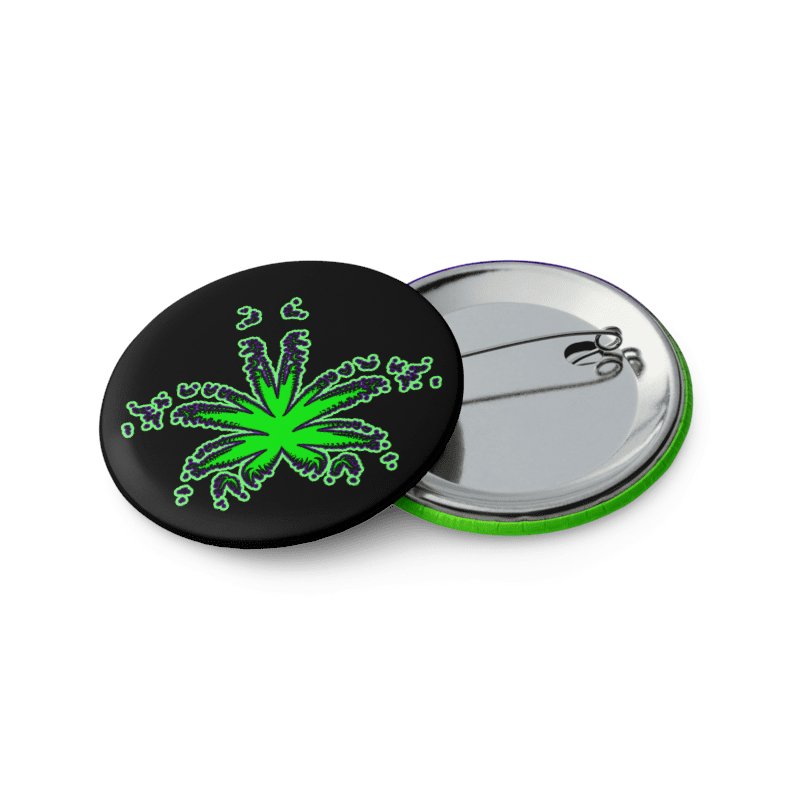 420 Green Purple Pot Leaf Pins, Creepy Cannabis Pin Button Set, Weed Lover Stoner Accessories product image (2)