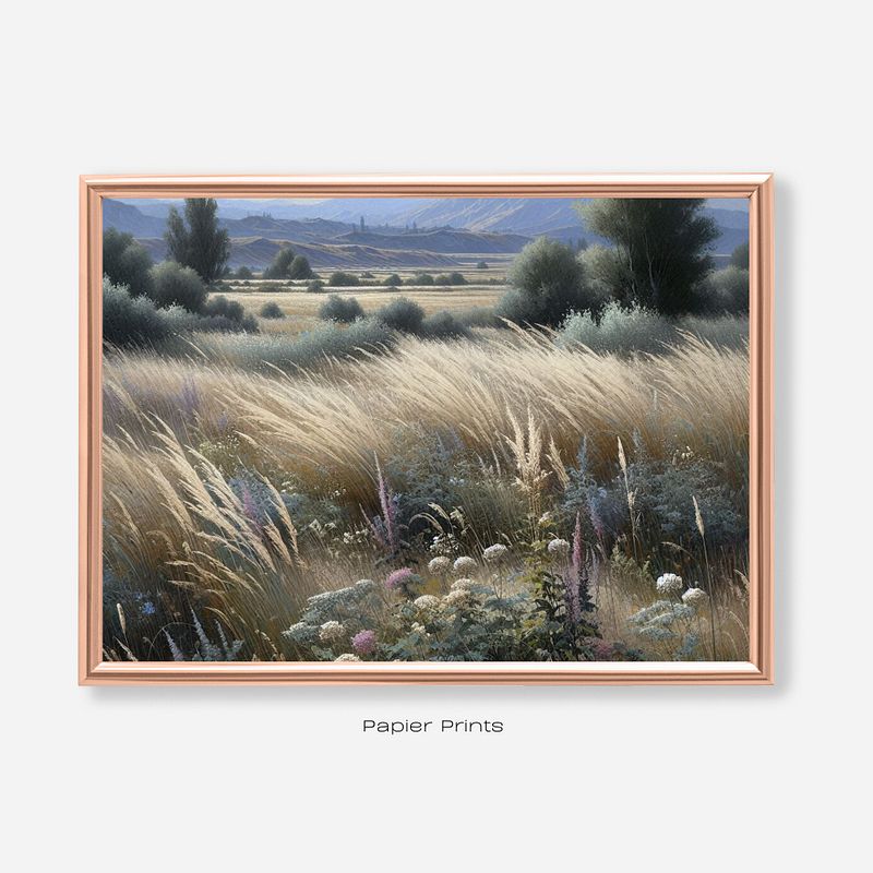 Wildflower Field Landscape Painting