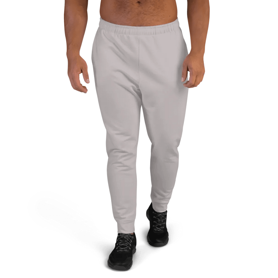 Plain Gray True Summer Recycled Polyester Premium Men's Joggers by Treasure Pie product image (1)