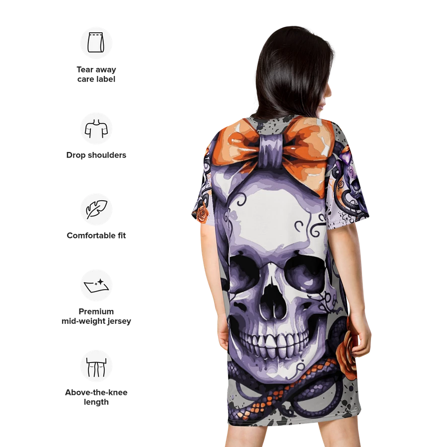 Coquette Style Skull and Snake T-Shirt Dress product image (17)