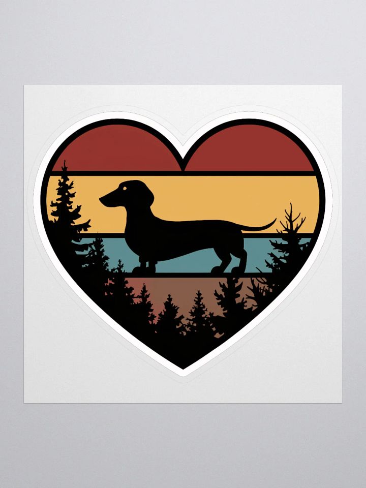 Heartfelt Dachshund Sunset Sticker product image (2)
