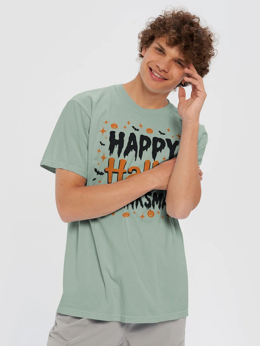 Happy Hallothanksmas Cotton T-Shirt product image (61)