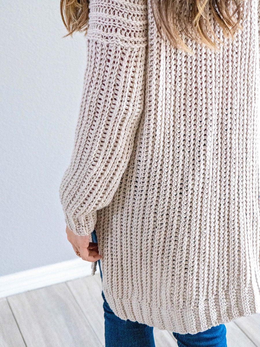 Campside Cardigan - Crochet A Flat Cardigan (9 sizes) product image (8)