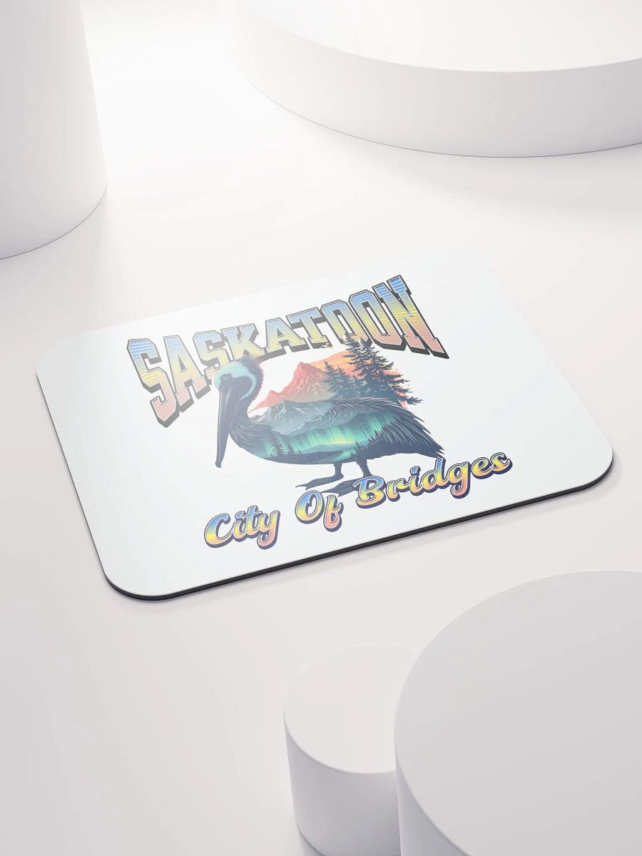 Saskatoon City Of Bridges Pelican Aurora Borealis Mouse Pad product image (4)