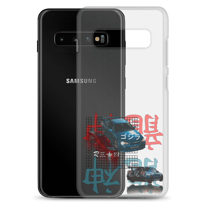 Japanese Script, Gojira R34 Grid (Black) Phone Case S product image (2)