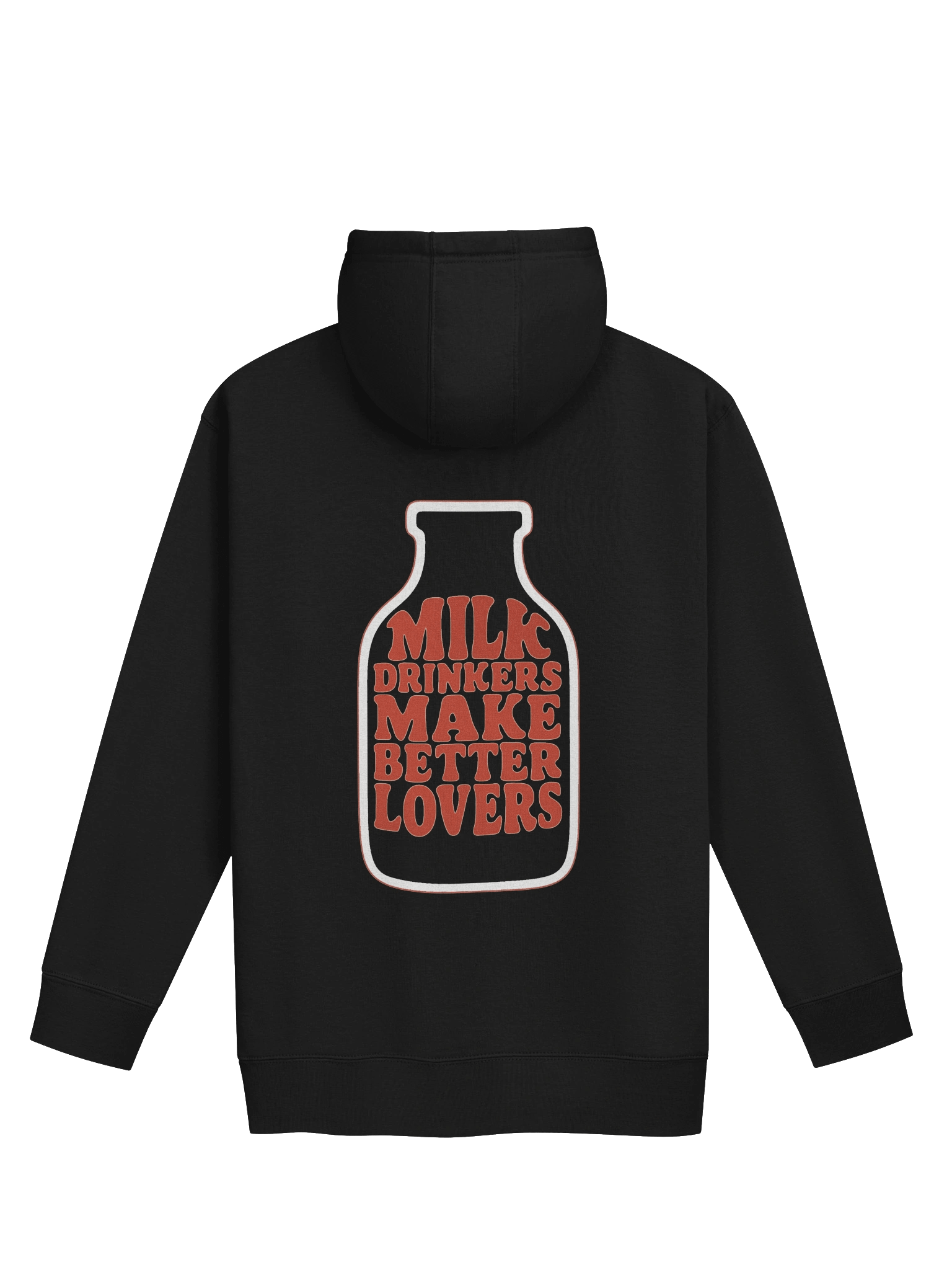 Milk Drinkers Make Better Lovers no.3 – Statement Back-Print Hoodie - by M‑Art & Design product image (1)