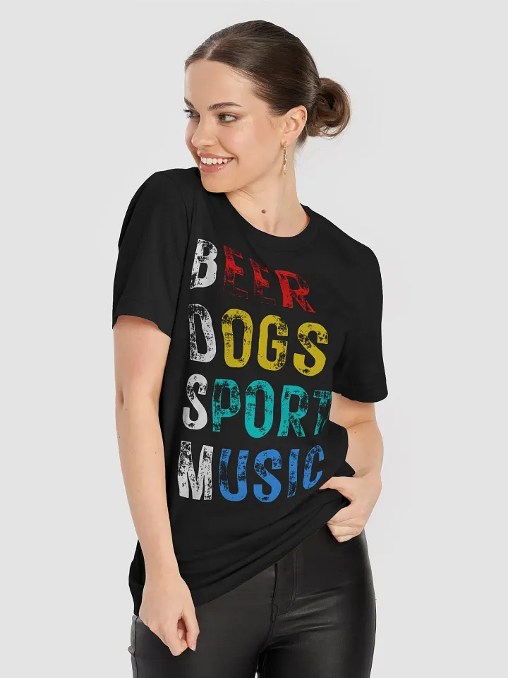 Beer Dogs Sports Music T-Shirt - Fun BDSM Party Gift Tee product image (2)