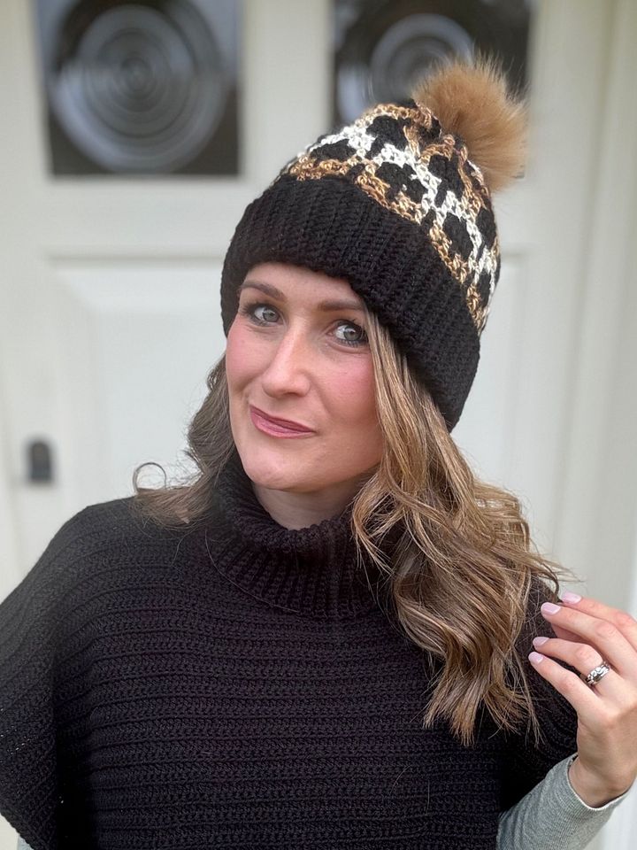 Labyrinth Mosaic Crochet Hat Pattern PDF baby to adult sizes product image (2)