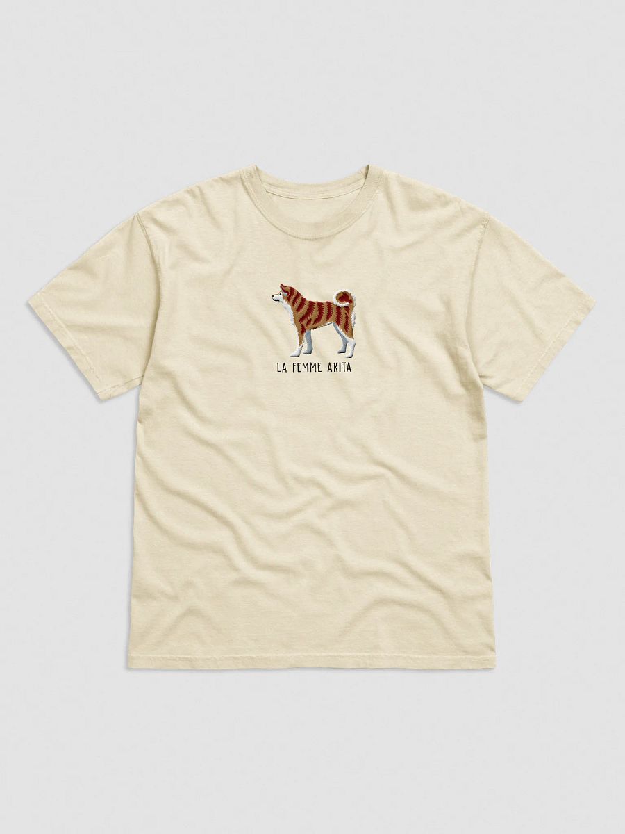 La Femme Akita T-Shirt(Embroidered) of a Japanese Akita(Brindle) product image (25)