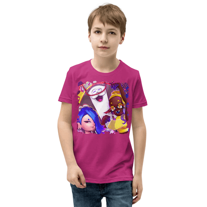Repping the Splatlands - Colorful Game Fanart- Kid's Tee - Art by CosmicChroma product image (5)
