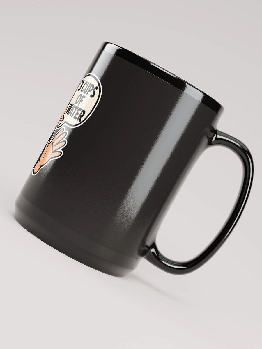 3 cups of water mug (black) product image (4)