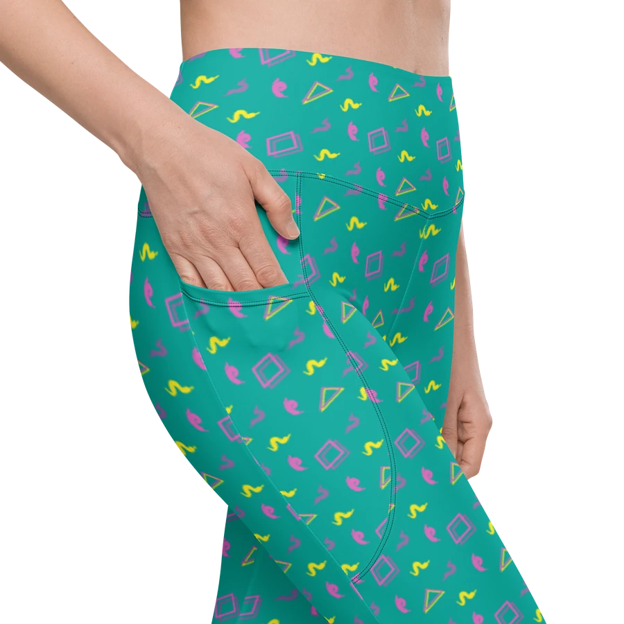 Oh Worm? teal pattern pocket leggings product image (8)