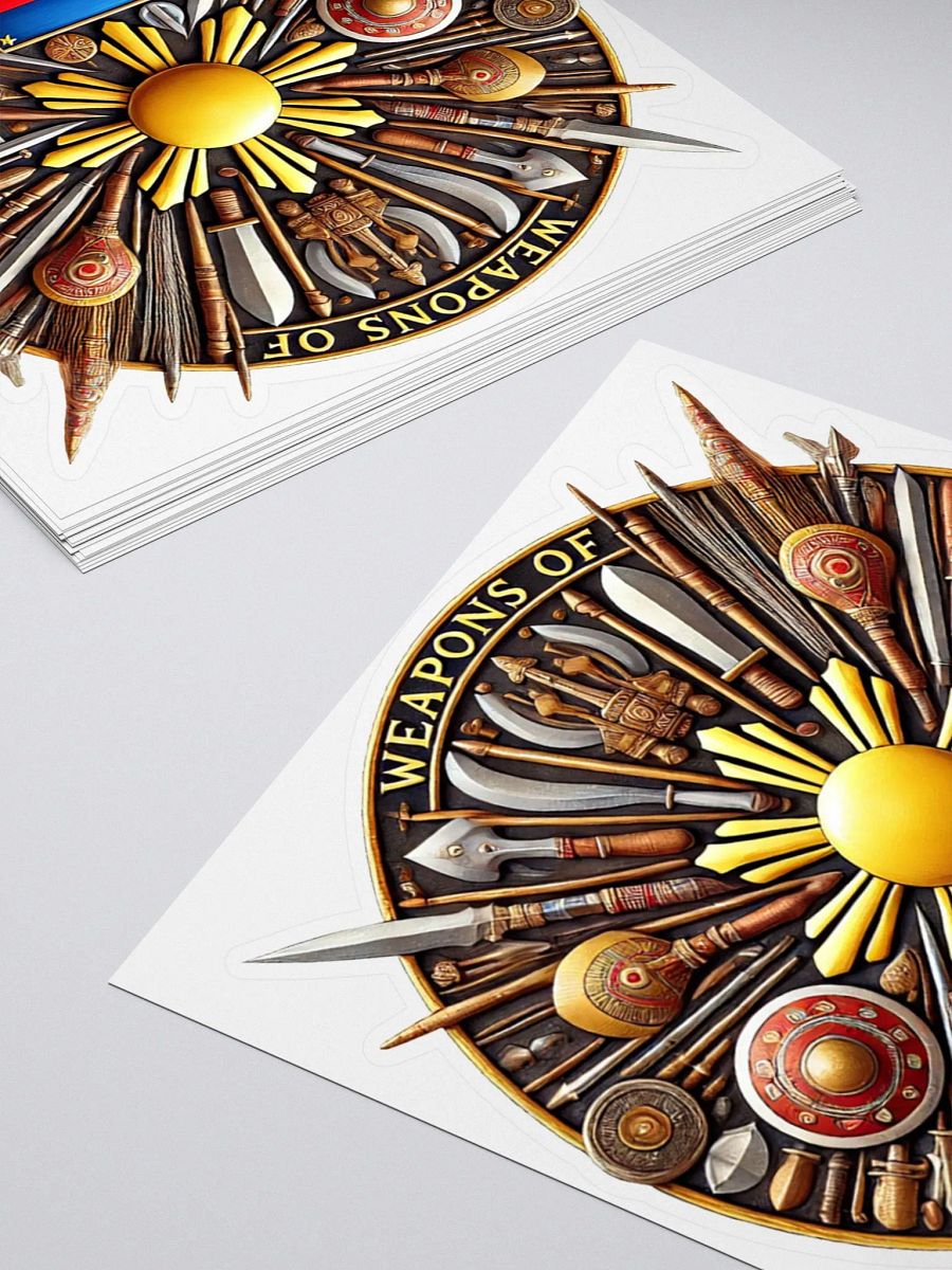 Weapons of the Philippines, Moroland Swords Circular Decal Sticker Label for Car Decals and more product image (10)