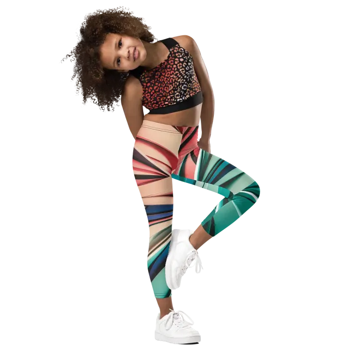 TDS Music Kids Abstract Leggings in Vibrant Colors (Sizes 2T-7) product image (1)