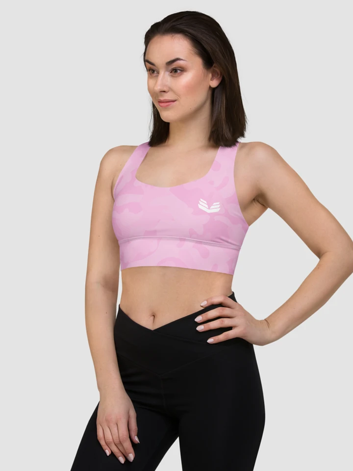Longline Sports Bra - Light Pink Camo product image (1)