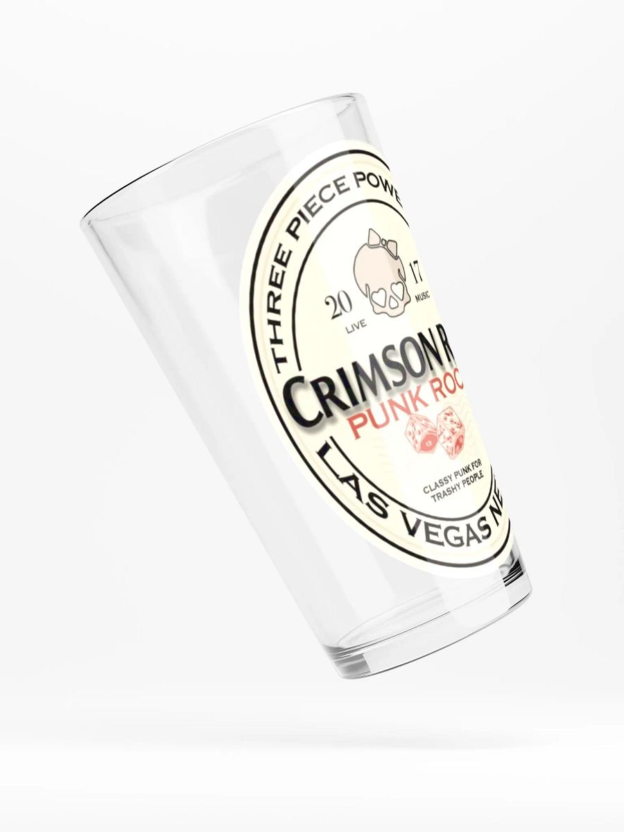 CRIMSON RIOT BEER LOGO PINT GLASS product image (4)