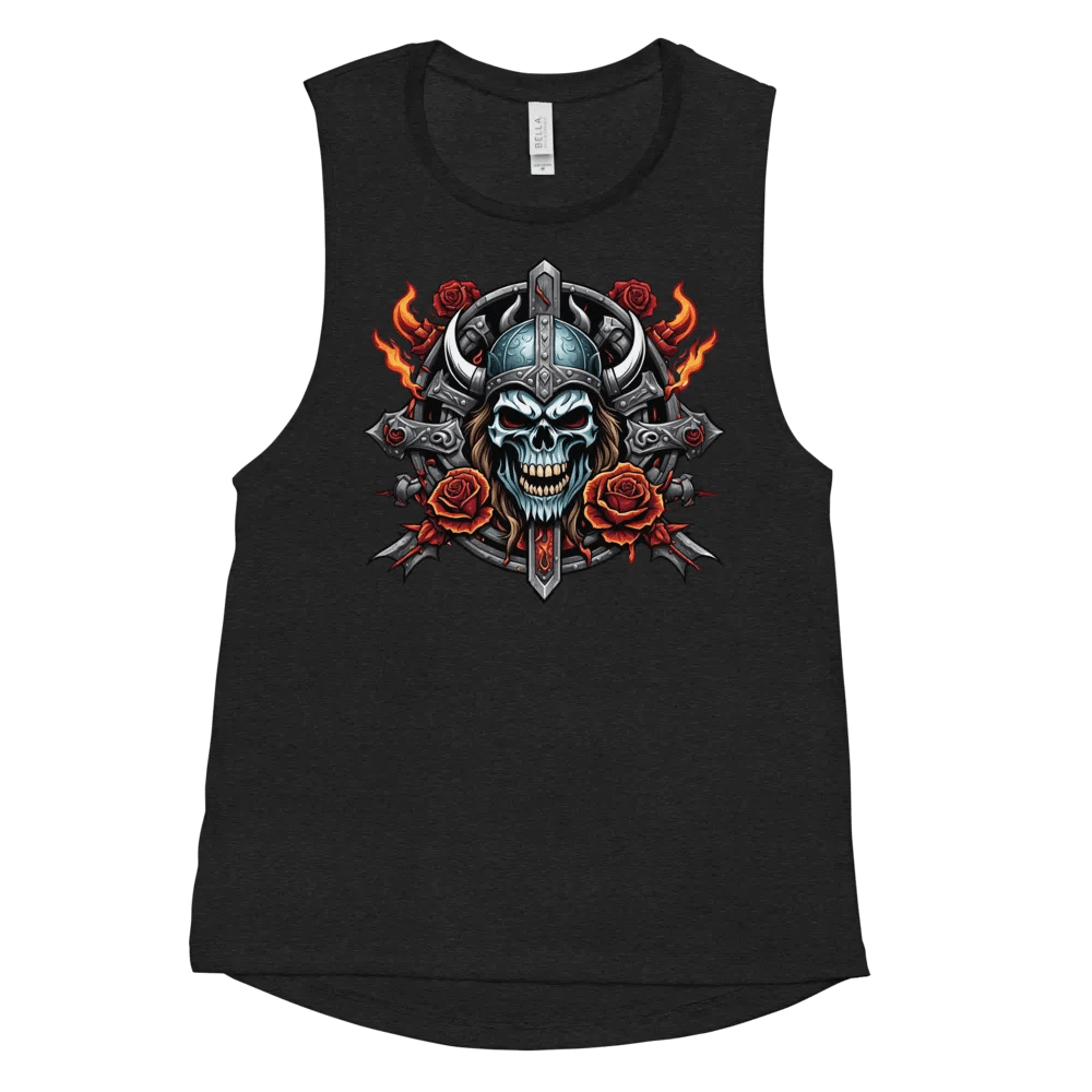 Viking Skull Rose Warrior Tank product image (11)