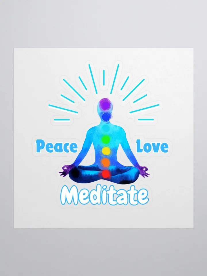 Peace Love Meditate Sticker product image (1)